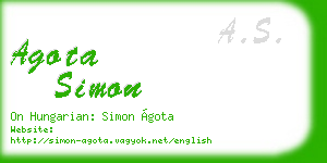 agota simon business card
